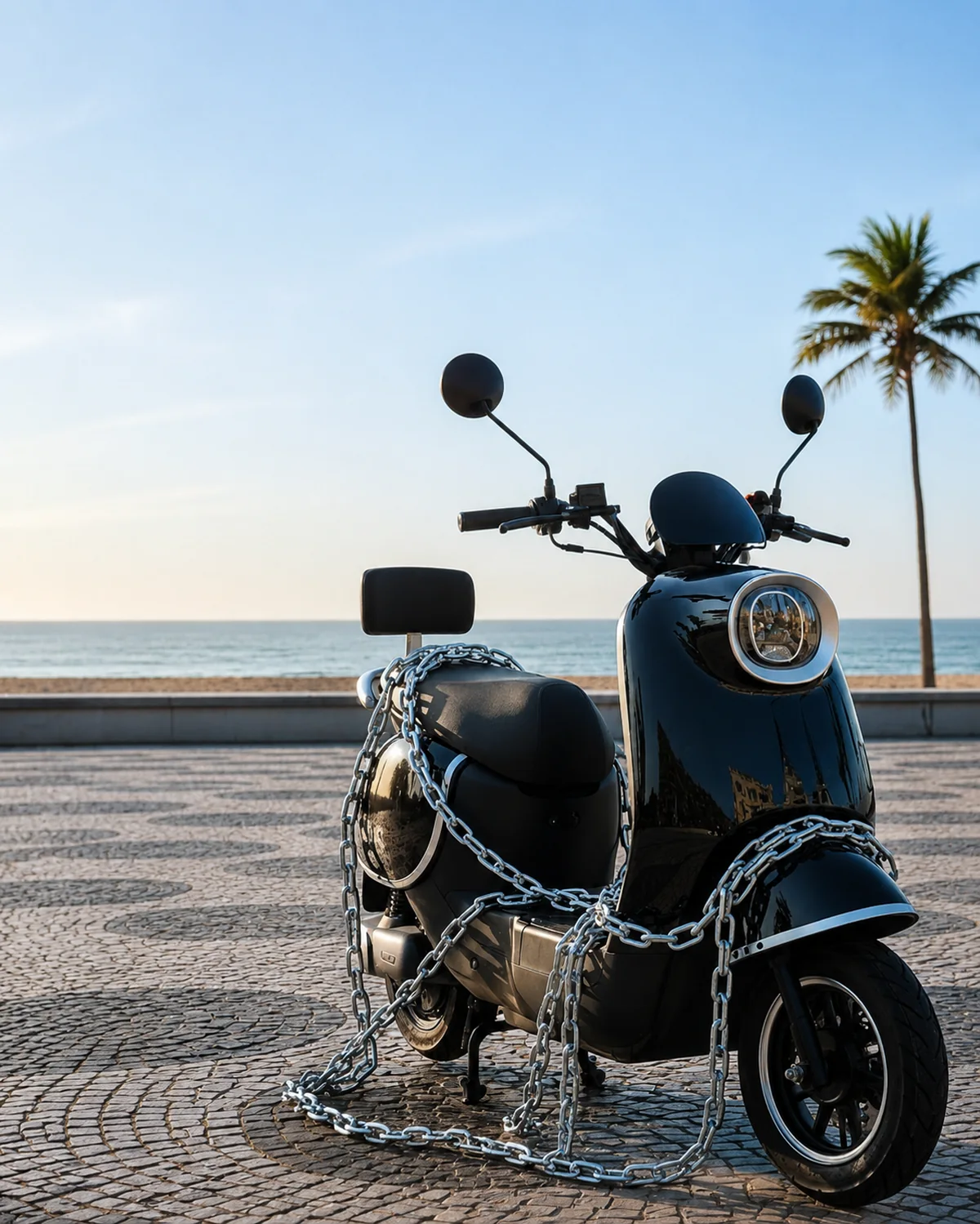 Scooter elétrica protegida pela Petrocar Mobility