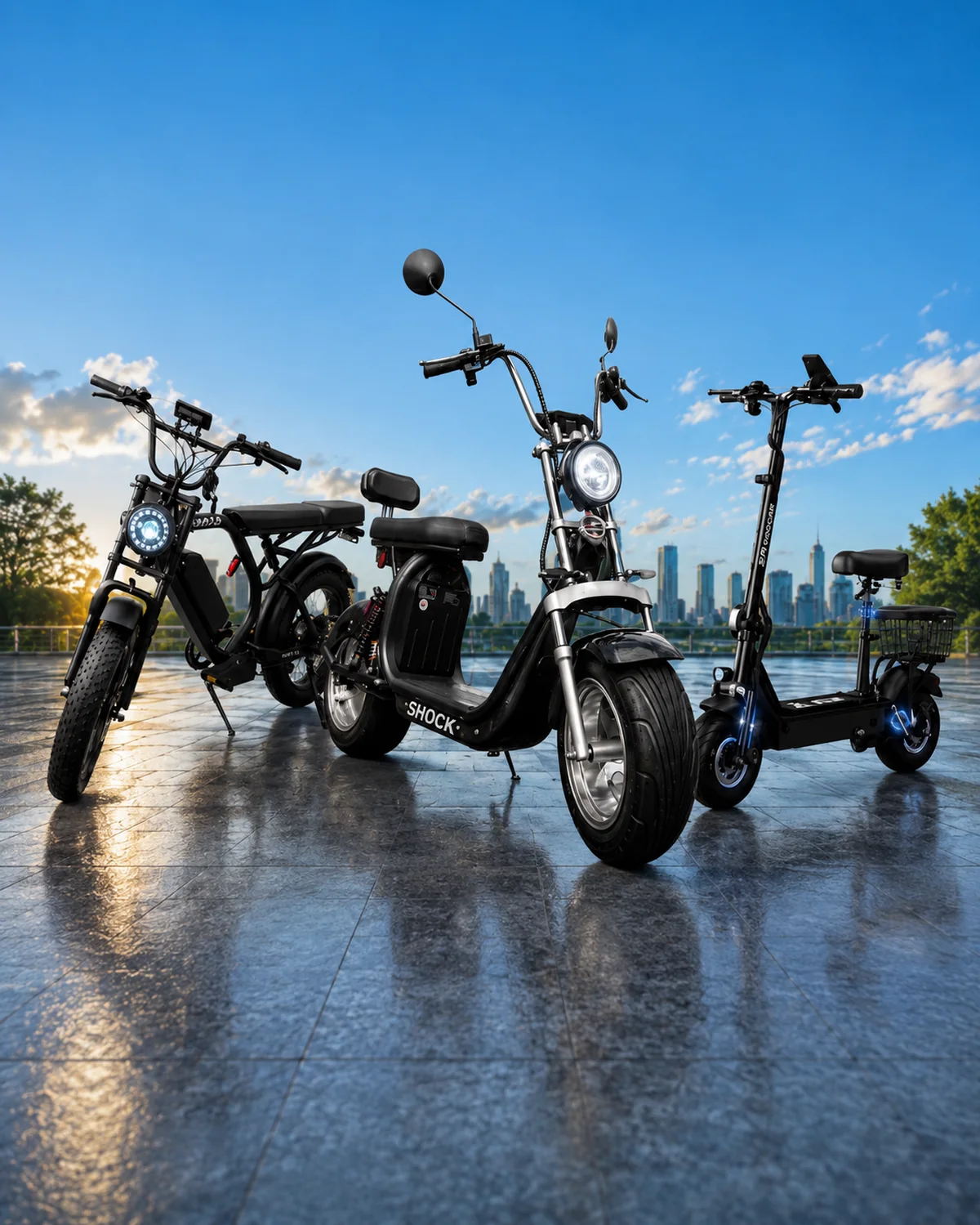 Bikes e scooters elétricas Petrocar Mobility